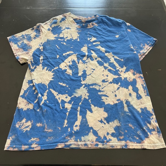 Other - Mens‎ Blue Tie Dye T-Shirt Short Sleeve Casual Graphic Tee